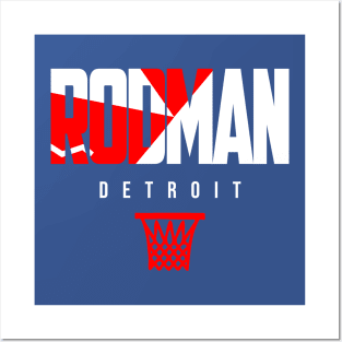 Rodman Detroit Basketball Posters and Art